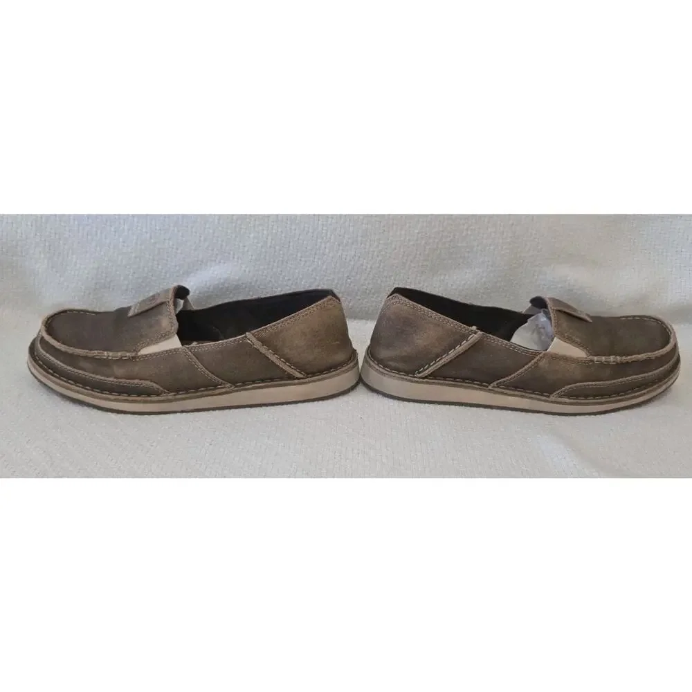 ARIAT Cruiser Brown Leather Moc Toe Slip On Casual Shoes Women’s Size 9B